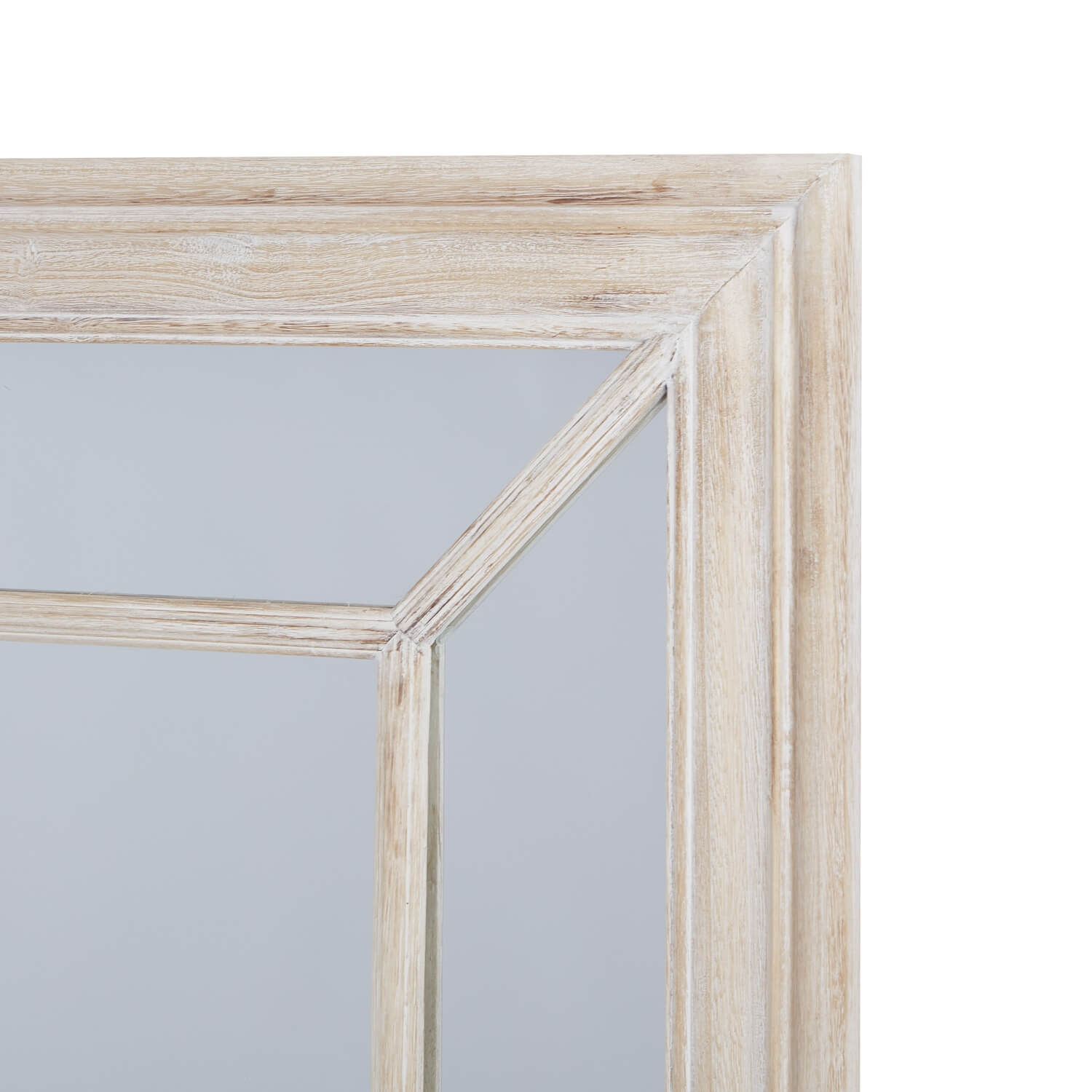 Oversized Distressed Wood Frame Mirror | Rustic Wall Decor