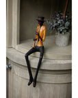 Smooth Jazz Trumpeter Statue | Elegant Sitting Musician Decor