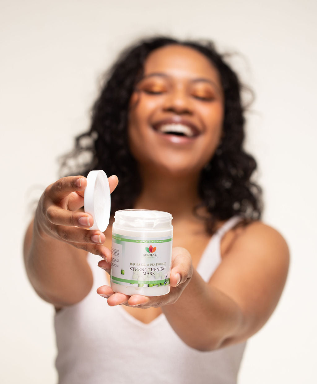 Jojoba & Pea Protein Hair Mask - Strengthens & Hydrates by Sumilayi at www.brixbailey.com