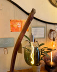 Oak Stave Table Lamp | Curved Wooden Bedside & Living Room Lamp UK