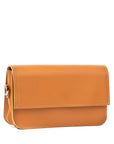 Leather Shoulder Bag - Curie (Light Orange)-2