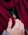Amber ELEMENT Pendant Necklace