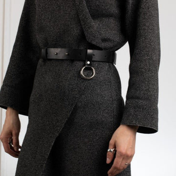 Black Leather Belt Elon