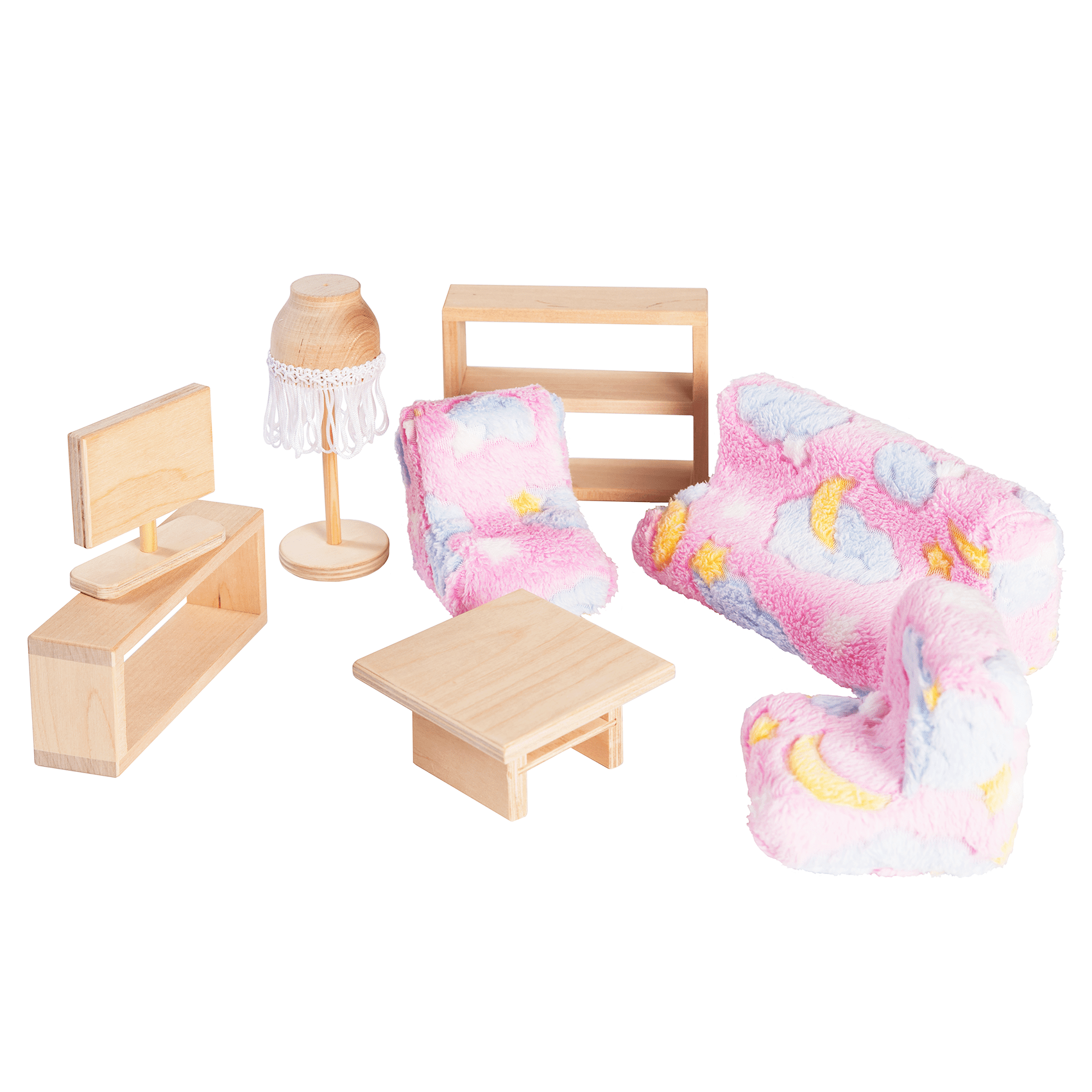 Roosi Dollhouse Living Room Set – Crafted for Creative Play by ROOSI Traditional Toys at www.brixbailey.com