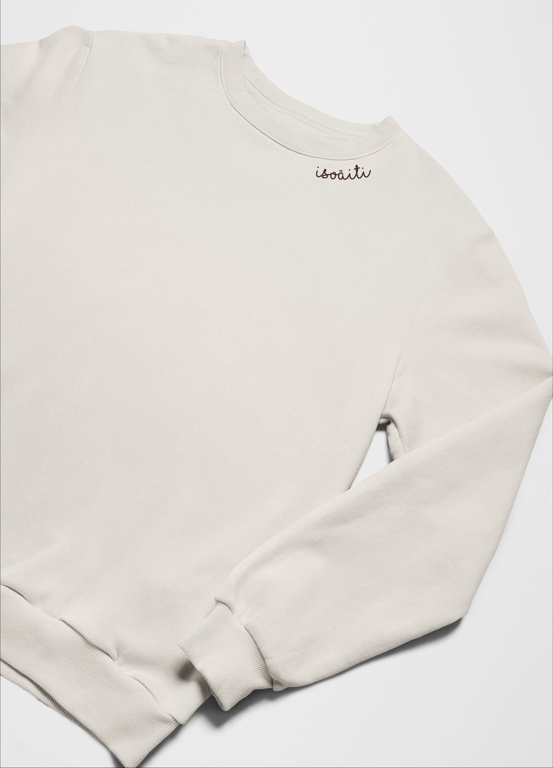 Unisex Organic Cotton Sweatshirt with Embroidered Collar