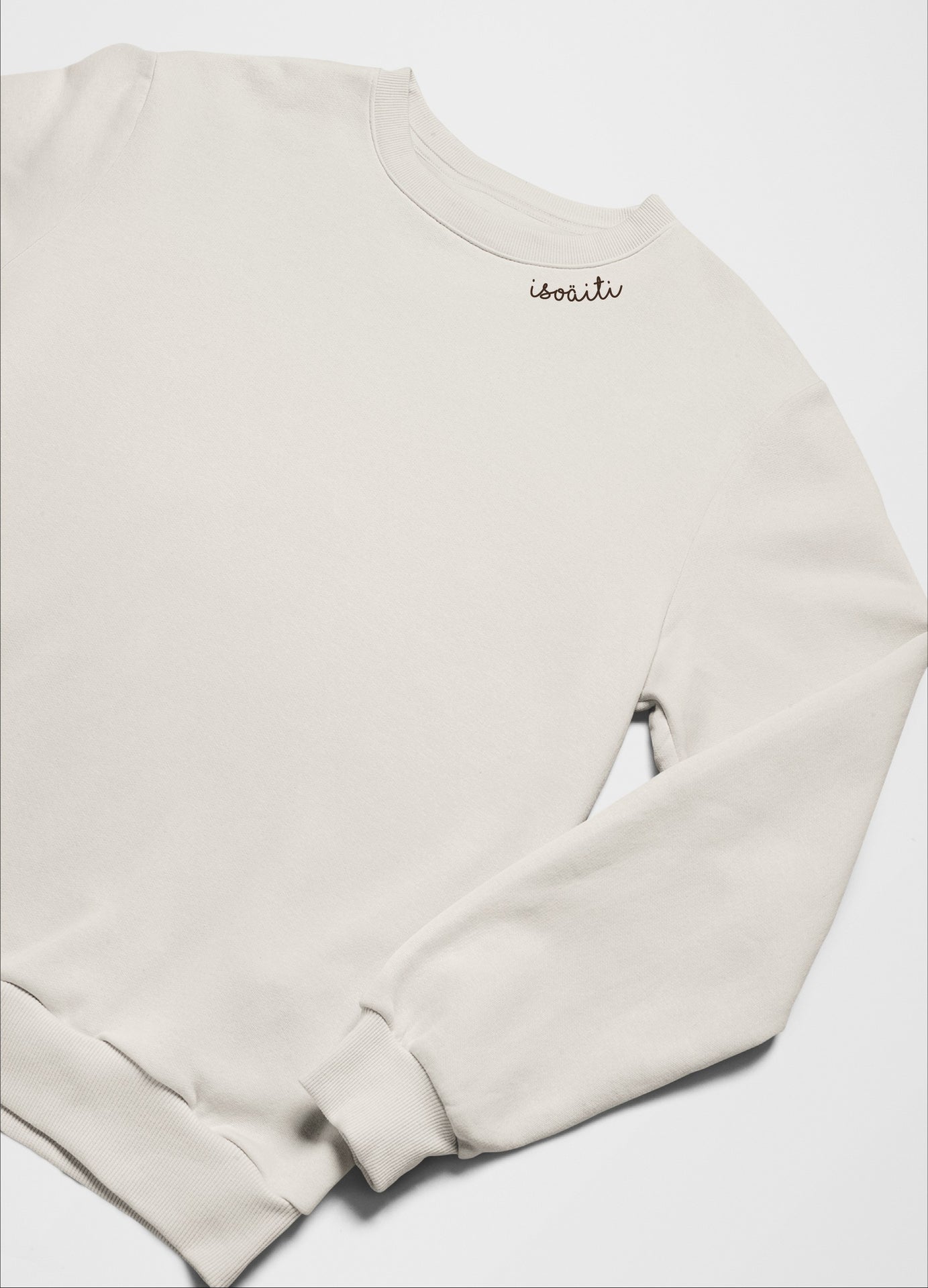 Premium Embroidered Collar Sweatshirt - Unisex, Organic Cotton &amp; Recycled Polyester by Beebila at www.brixbailey.com