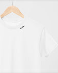 Embroidered Collar Organic Cotton T-shirt "Mom"