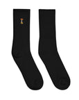 Rocket Fuel Embroidered Socks with Mushroom Design
