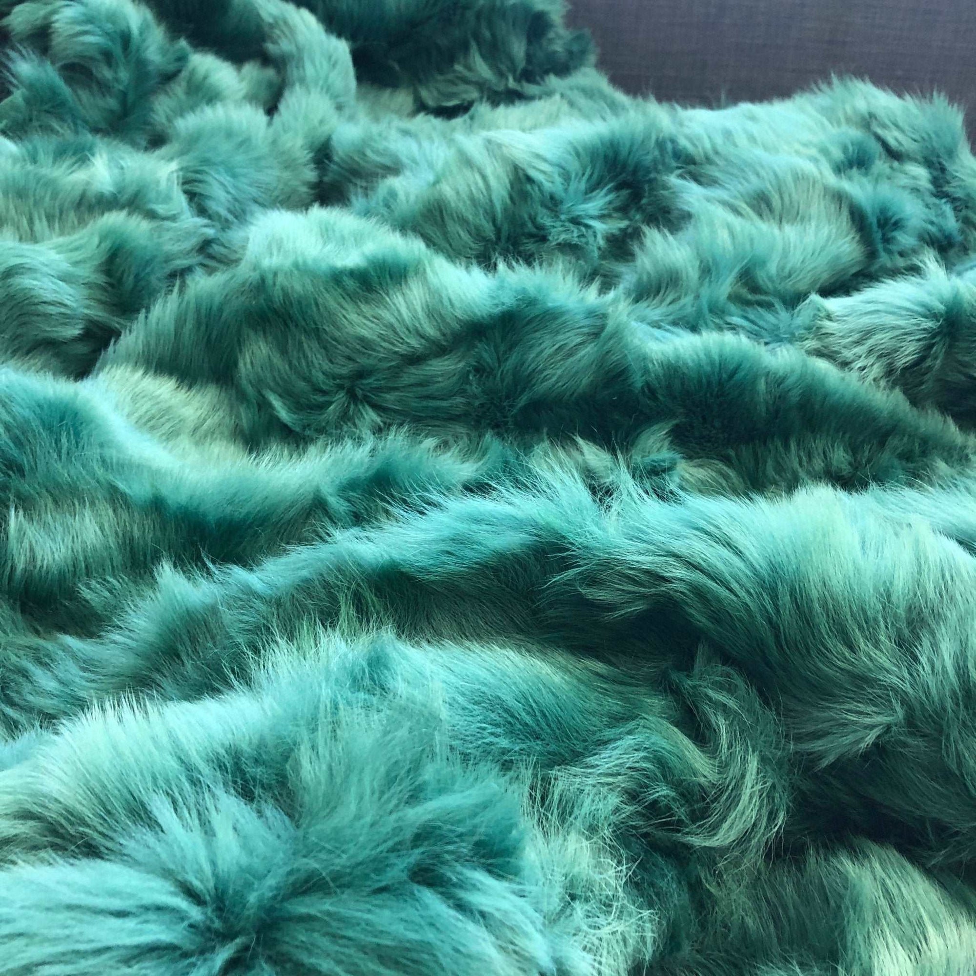 Emerald Green Tuscan Shearling Throw, premium luxury handcrafted sheepskin rug, elegant emerald green home decor, sustainable stylish accent piece by Wildash London at brixbailey.com