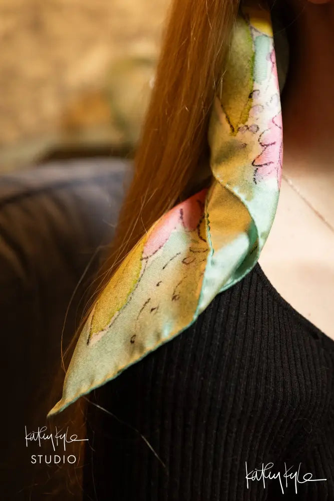 English Bloom Silk Scarf