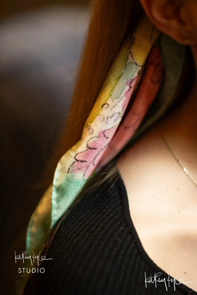 English Bloom Silk Scarf