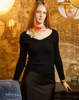 English Bloom Silk Scarf