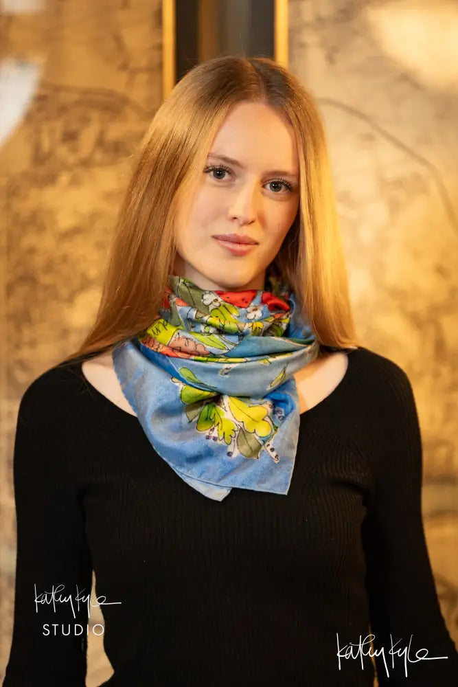 English Summer Silk Scarf
