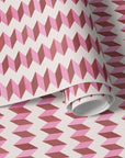 Escher Stripe - Empress Rose - Wallpaper