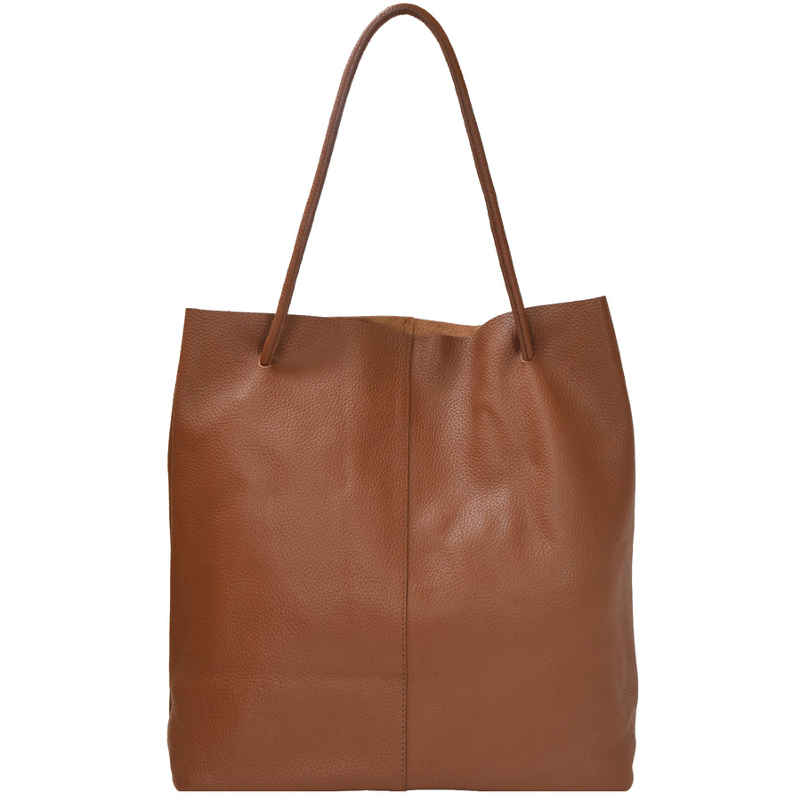 Camel Drawcord Leather Hobo Shoulder Bag Ethical Sustainable Camel Tote Brix Bailey