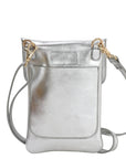Silver Mini Cross Body Leather Bag Ethical Sustainable Bag Brand Brix and Bailey