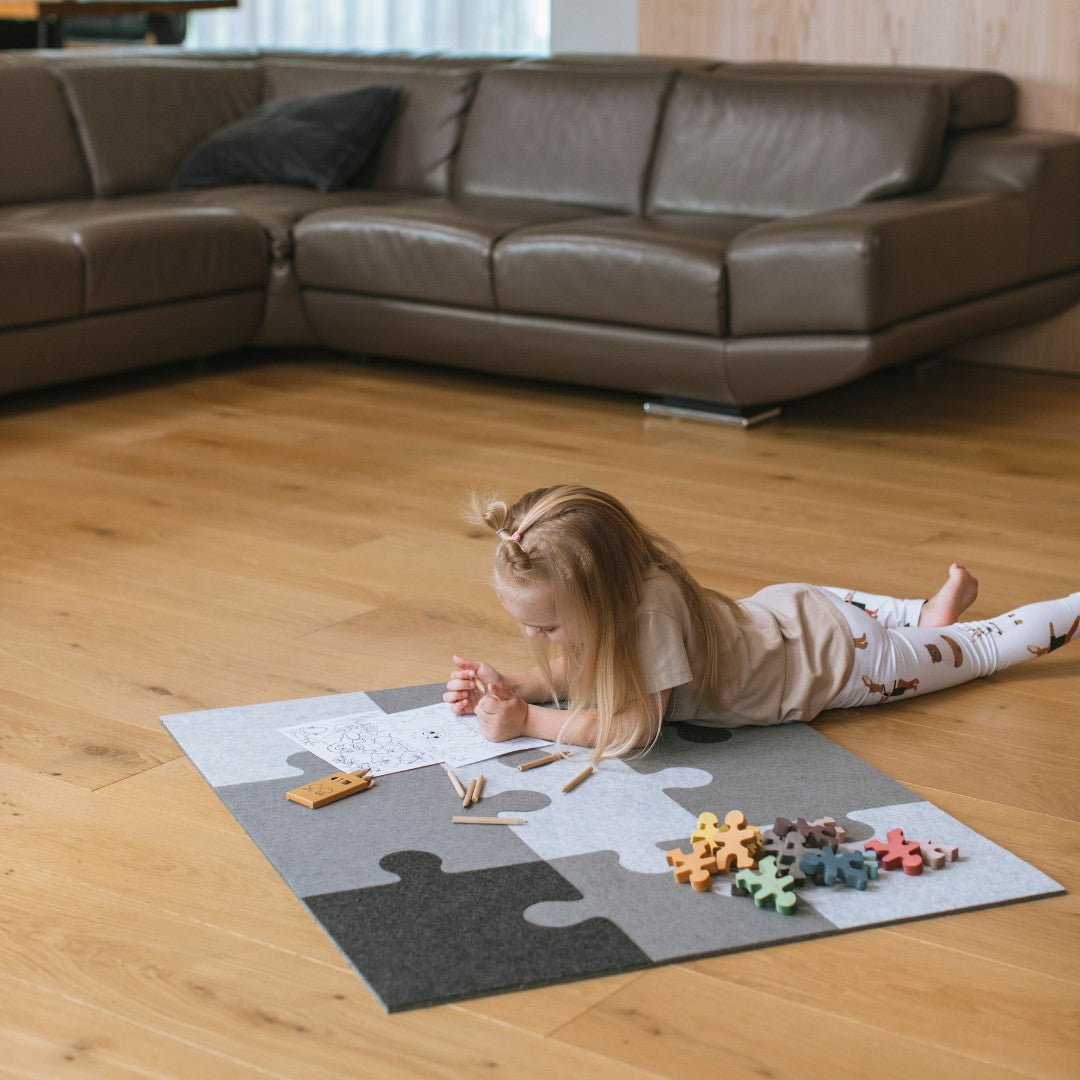 Eco-Friendly Handmade Felt Puzzle Playmat - Safe, Soft &amp; Sustainable for Kids by Ette Tete at www.brixbailey.com