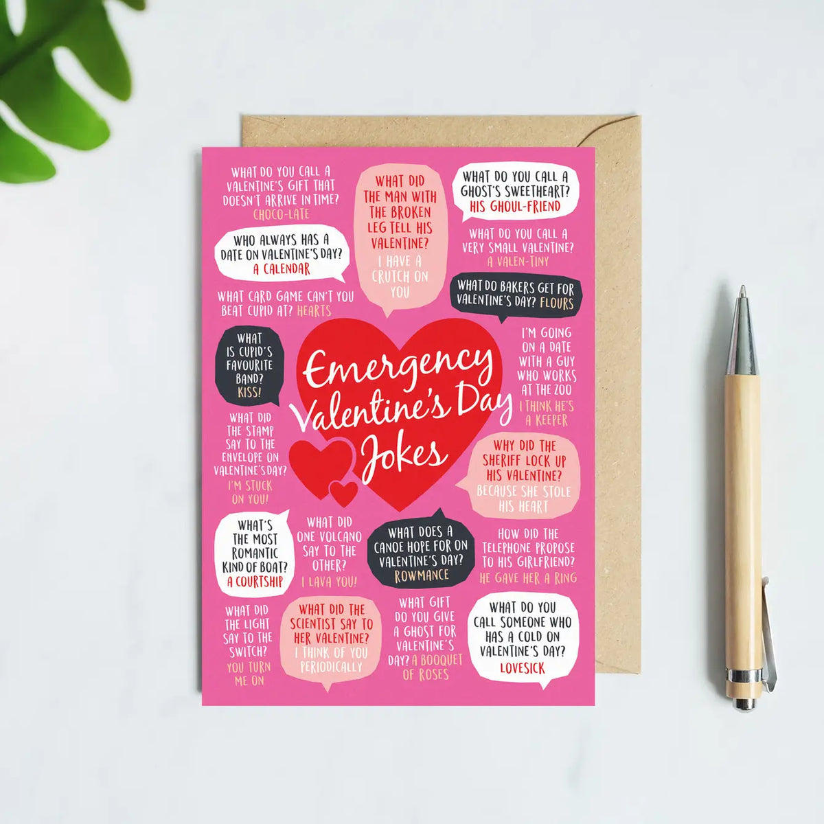 Emergency Valentine's Day Jokes Card