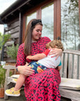 Red Leopard Midi Breastfeeding Dress | MilkyMoon