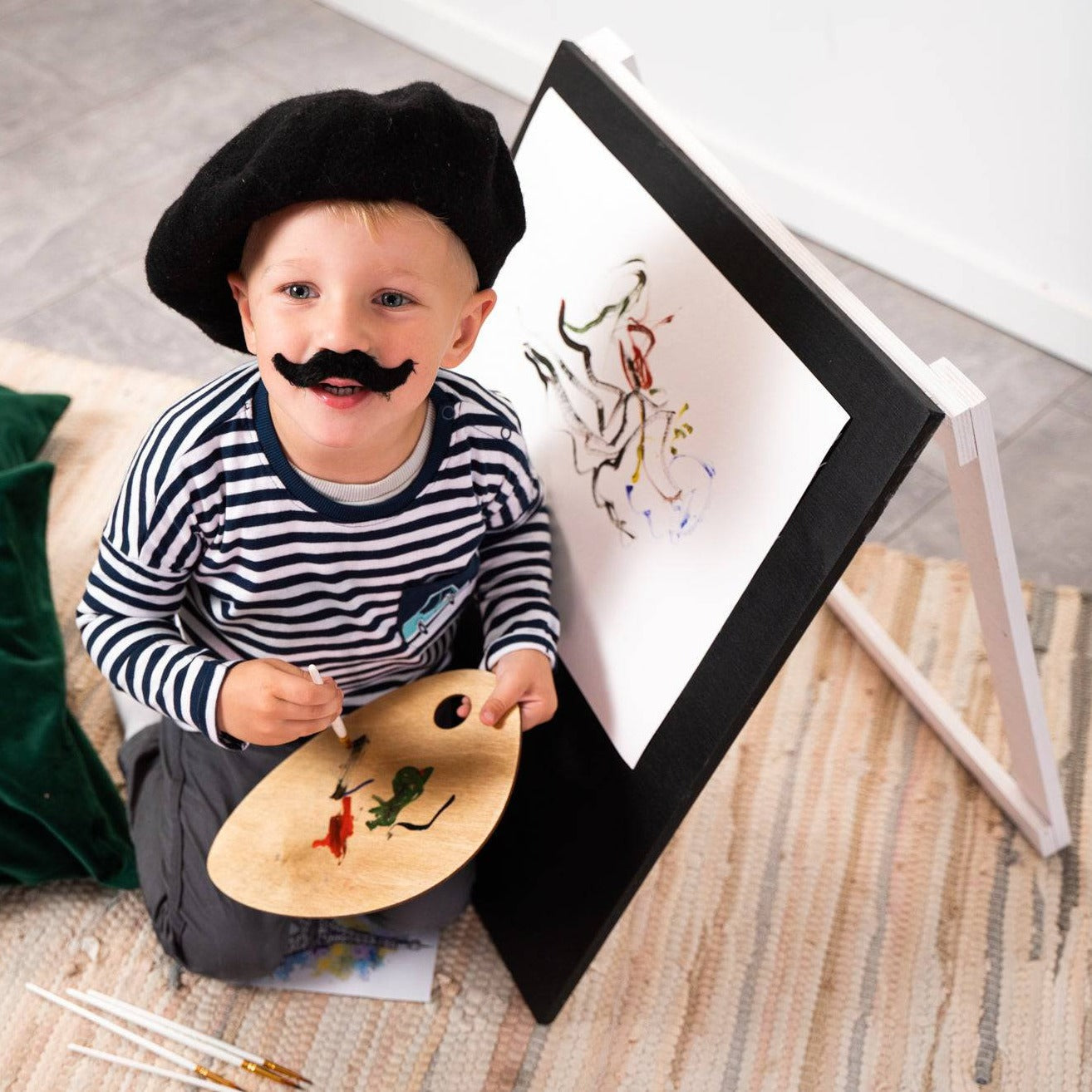 Wooden Chalkboard Easel for Creative Kids Play