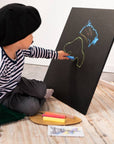 Wooden Chalkboard Easel for Creative Kids Play