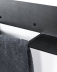 Steel & Wood Towel Rack - Waxed Steel