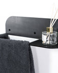 Steel & Wood Towel Rack - Waxed Steel