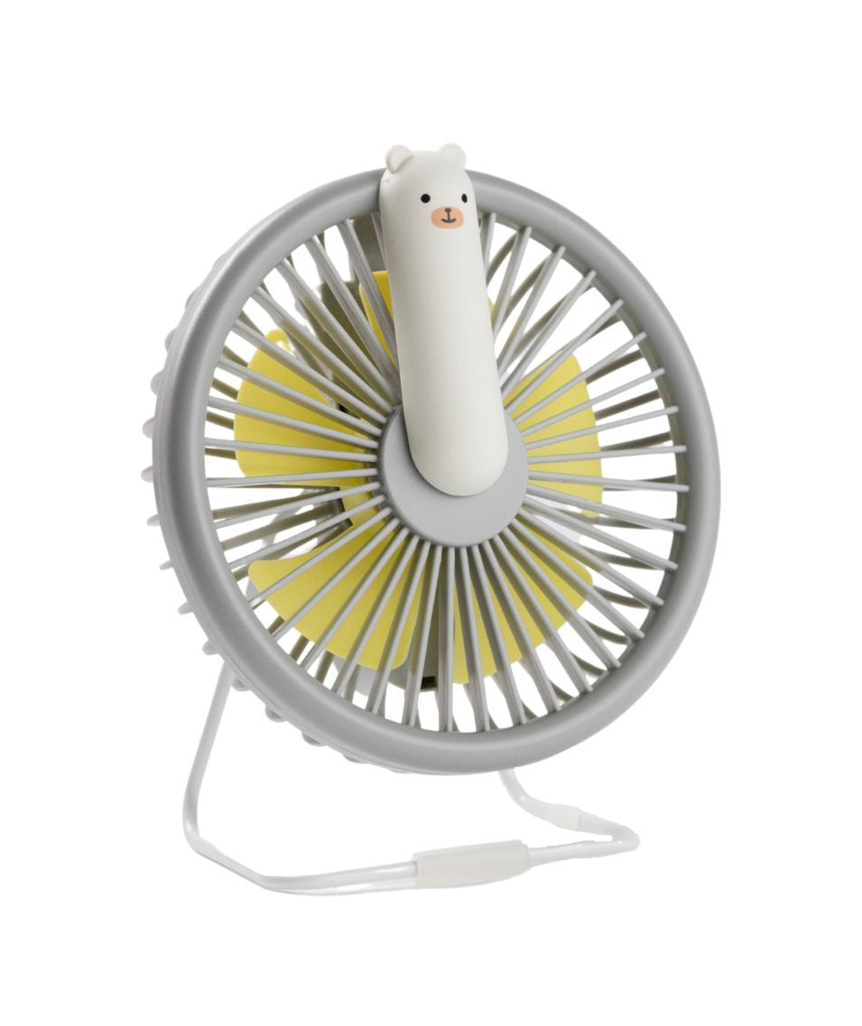 Portable Night Light Bear Fan – Quiet, Adjustable &amp; Dual-Function by Rabbit &amp; Friends at brixbailey.com