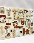 Extra large Montessori busy board with activities (60×80 cm)