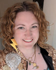 Extra large silver lightning bolt earrings