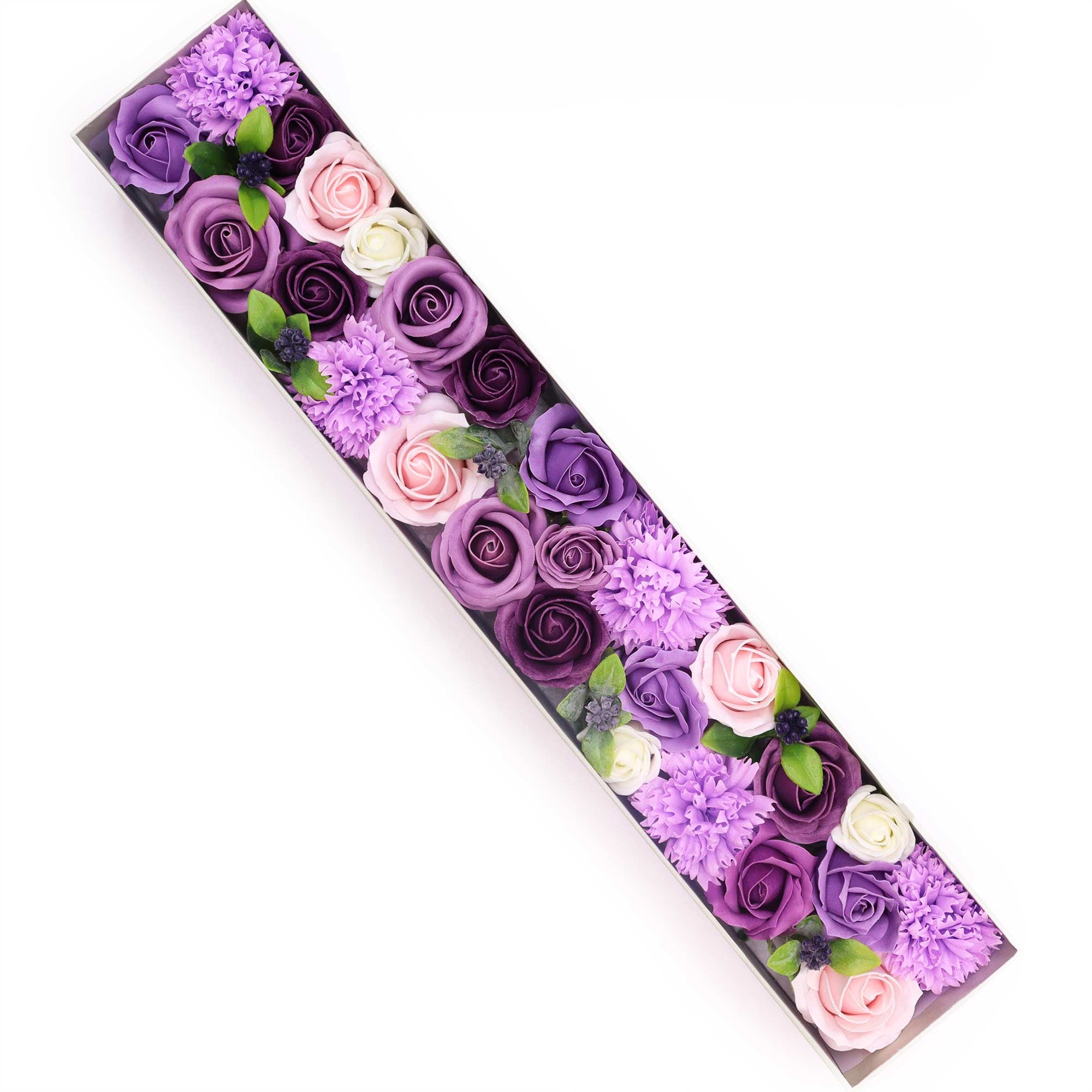 Extra Long - Lavender Rose &amp; Carnation Soap Flower Bouquet