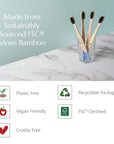 Adult Bamboo Toothbrush - 4 Pack - Firm Bristles