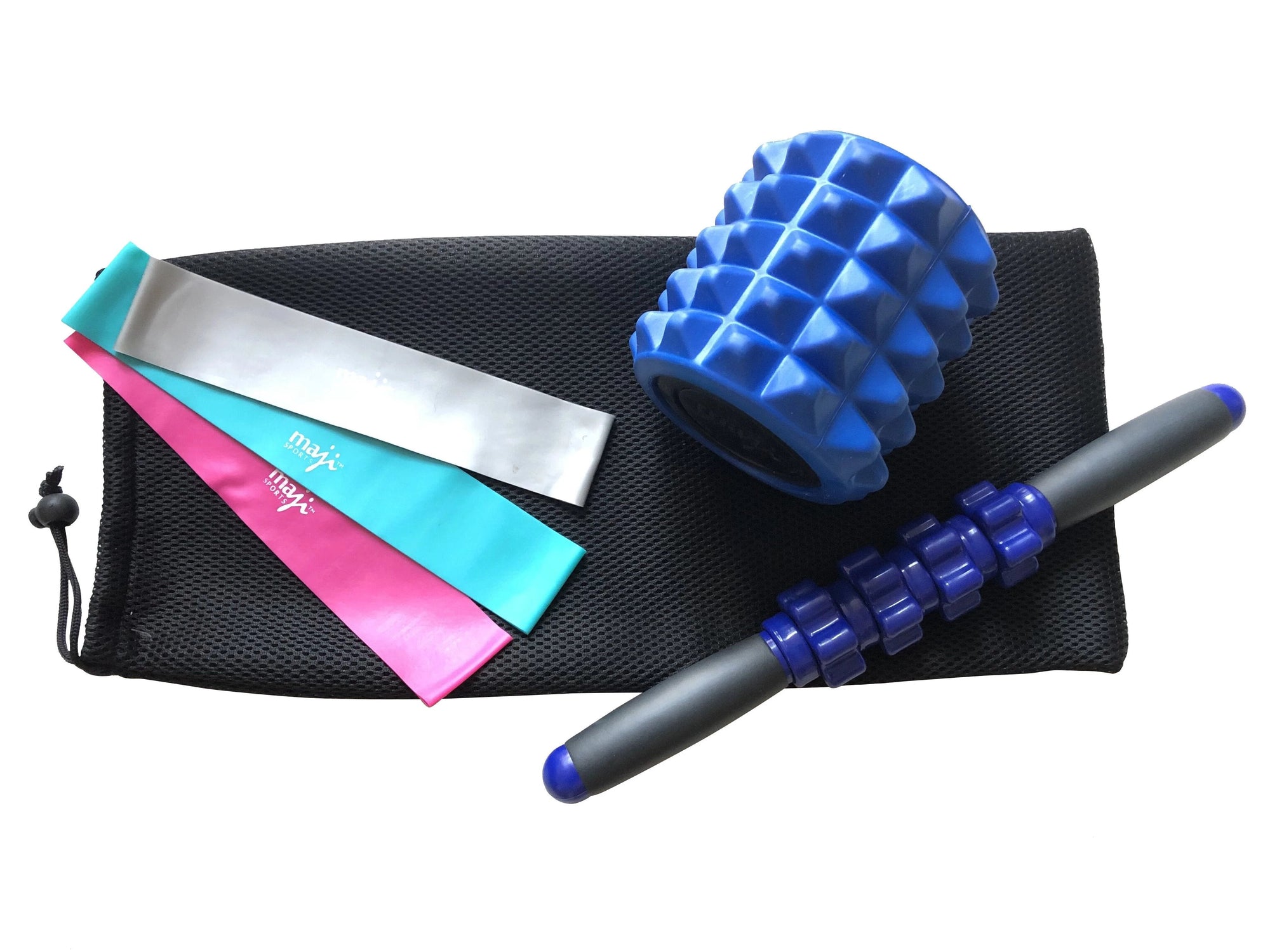 Jute Premium ECO Fitness, pilates, Yoga Mat + Muscle Recovery &amp; 3 Pack Resistance Band Bundle-1