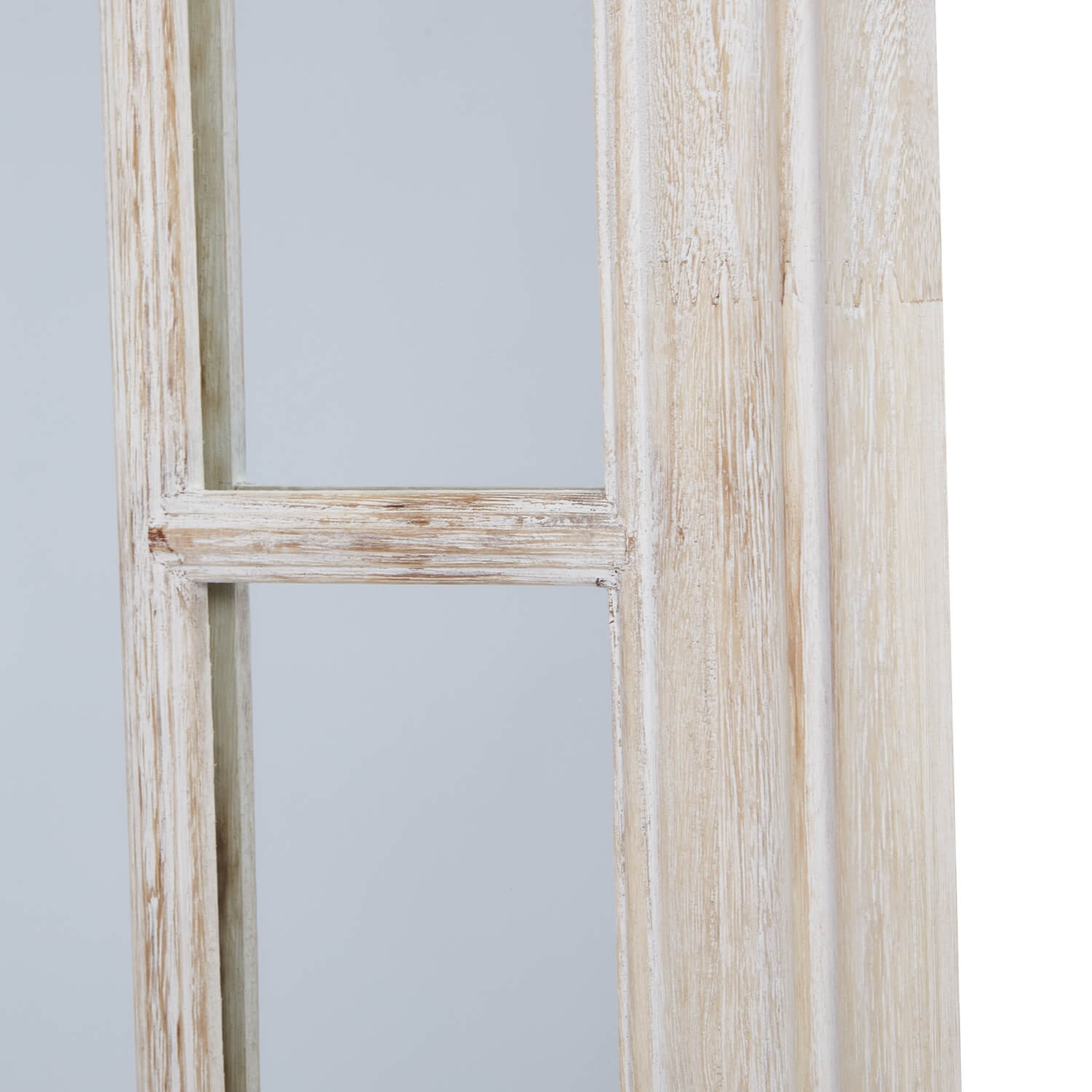 Vintage Rustic Washed Wood Window Mirror