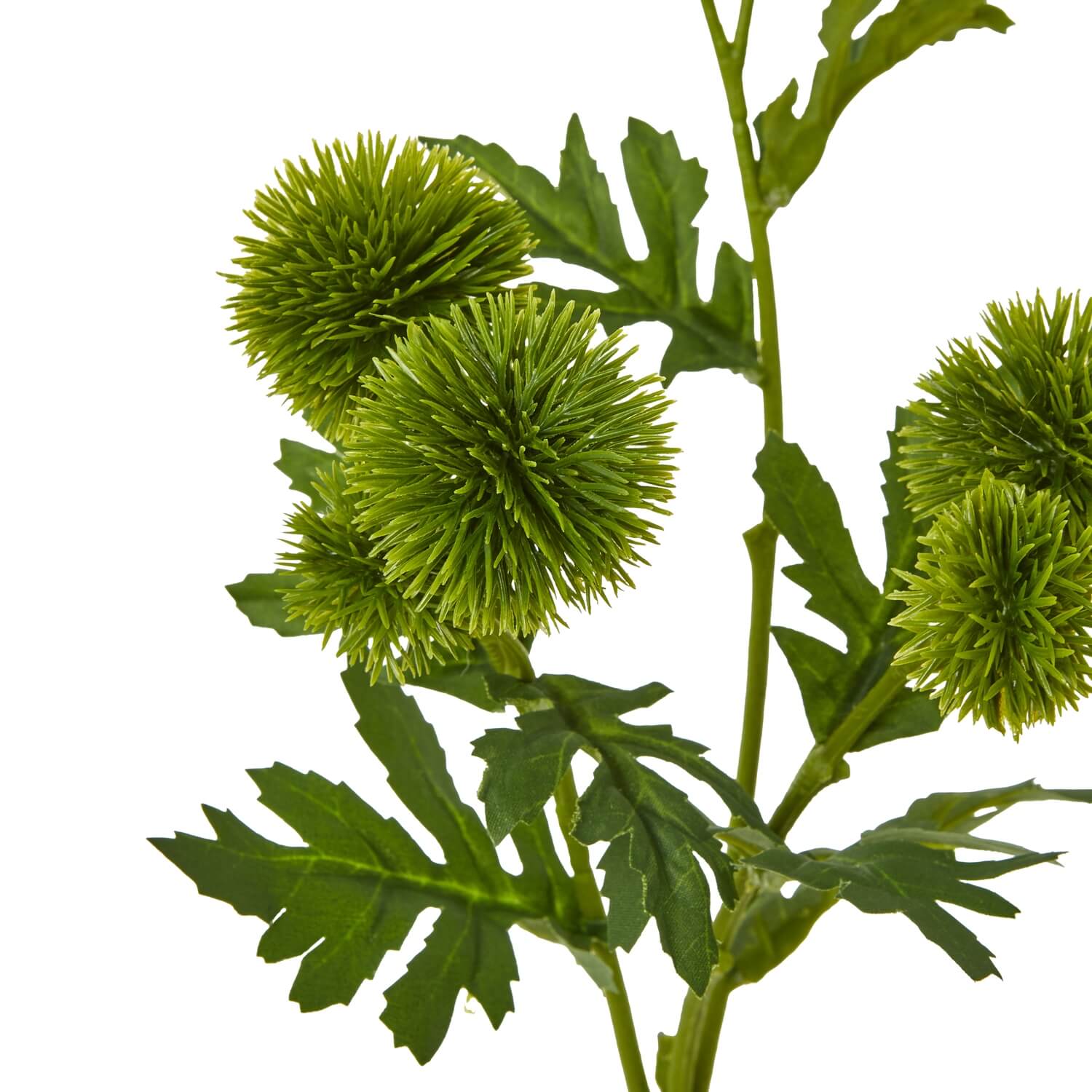Cream Globe Thistle Faux Flower Stem
