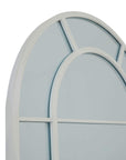 Large Arched White Floor Mirror