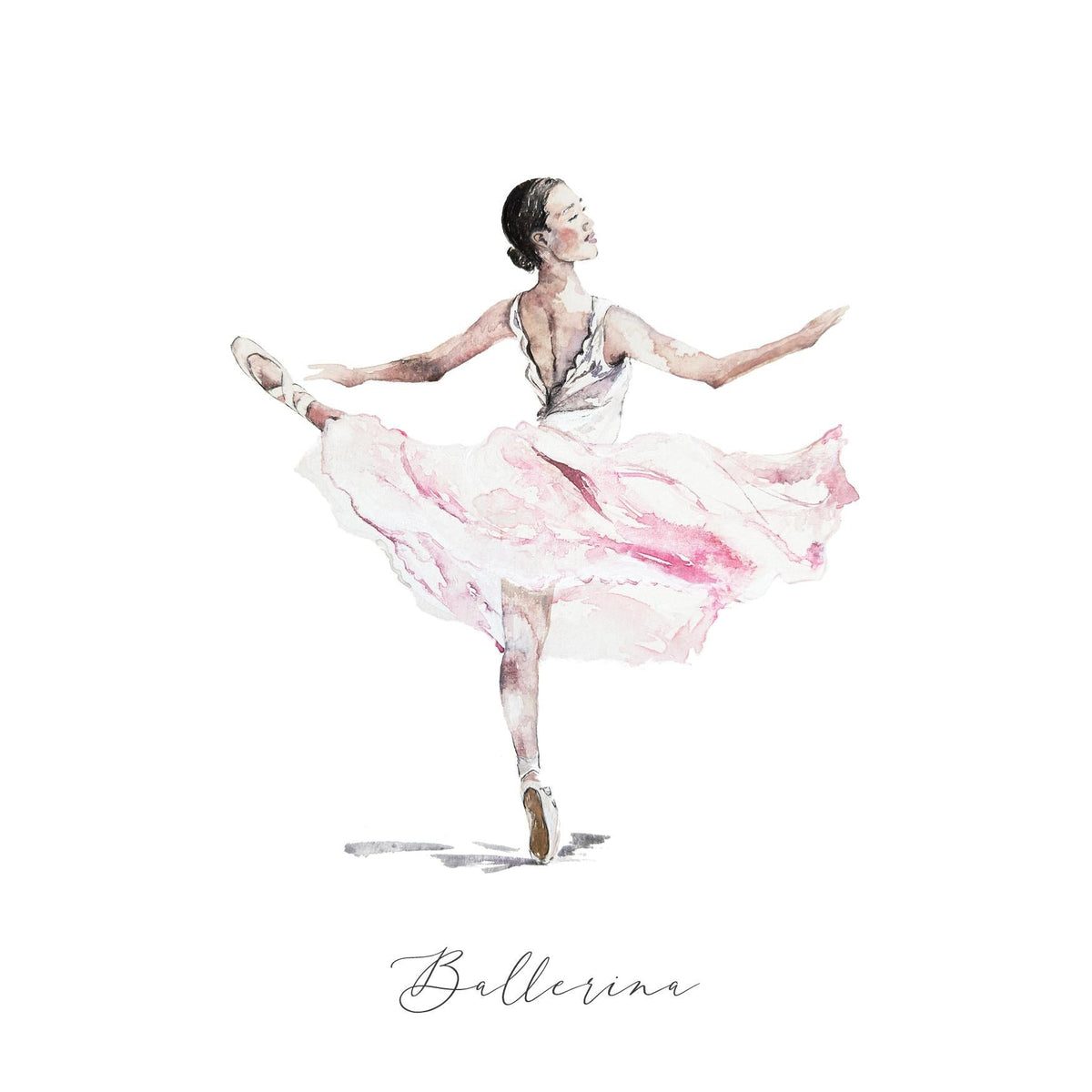 Watercolour Ballerina Greeting Card – Perfect for Dance Lovers