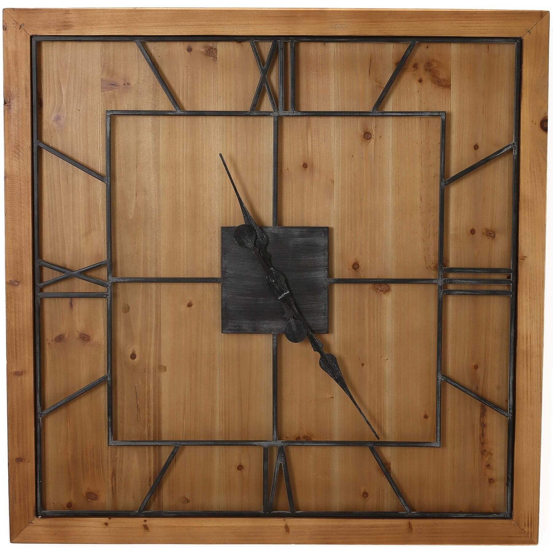 Elegant Williston Square Wood Clock | Timeless Decor