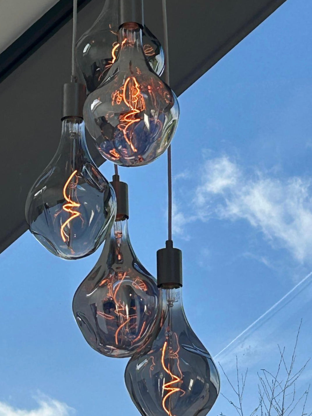 5 Light Cluster Evo Pendant Chandelier | Stairwell &amp; High Ceiling Lighting UK