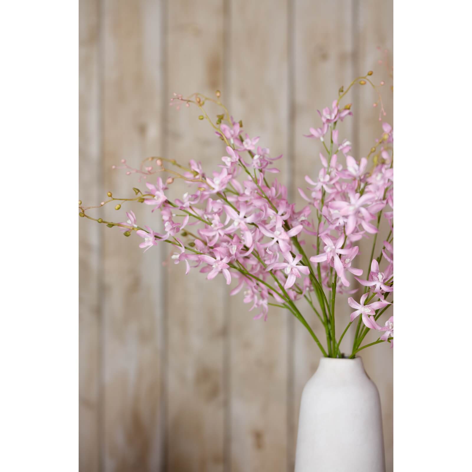 Lilac Cymbidium Faux Orchid Stem