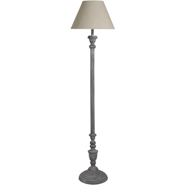Ithaca Floor Lamp with carved wood base and linen shade in warm beige, 155cm tall  

**  
- **Keywords included:** Ithaca Floor Lamp, carved wood, linen shade, warm beige  
- **Clear description:** Visually conveys the lamp's design, materials, and color  
- **SEO & accessibility optimized:** Concise, descriptive, avoids redundancy by Sostter at brixbailey.com