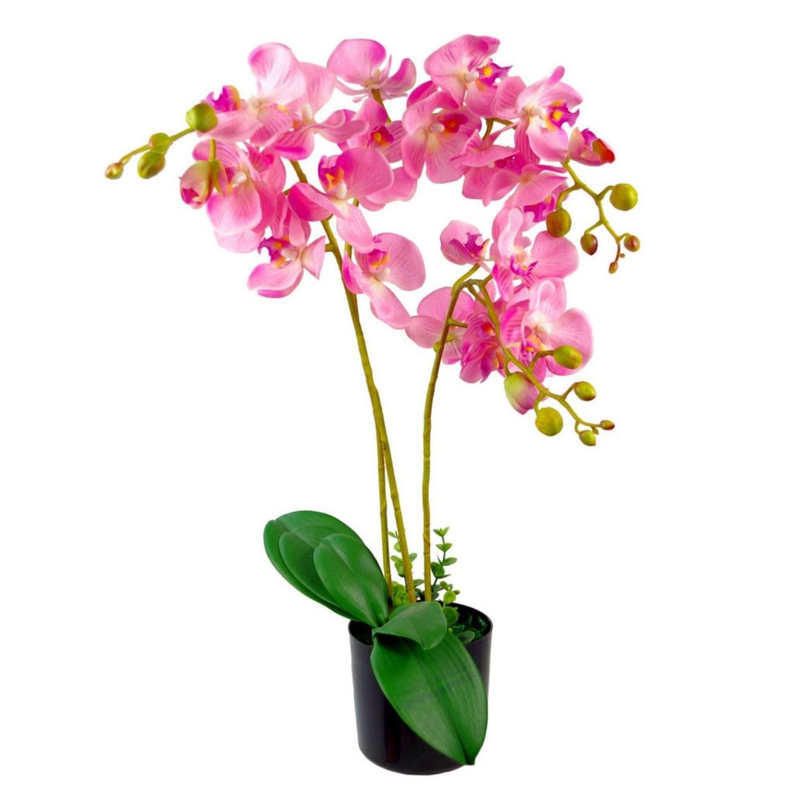 Artificial Orchid Flower Display in Pot 60cm Pink-0