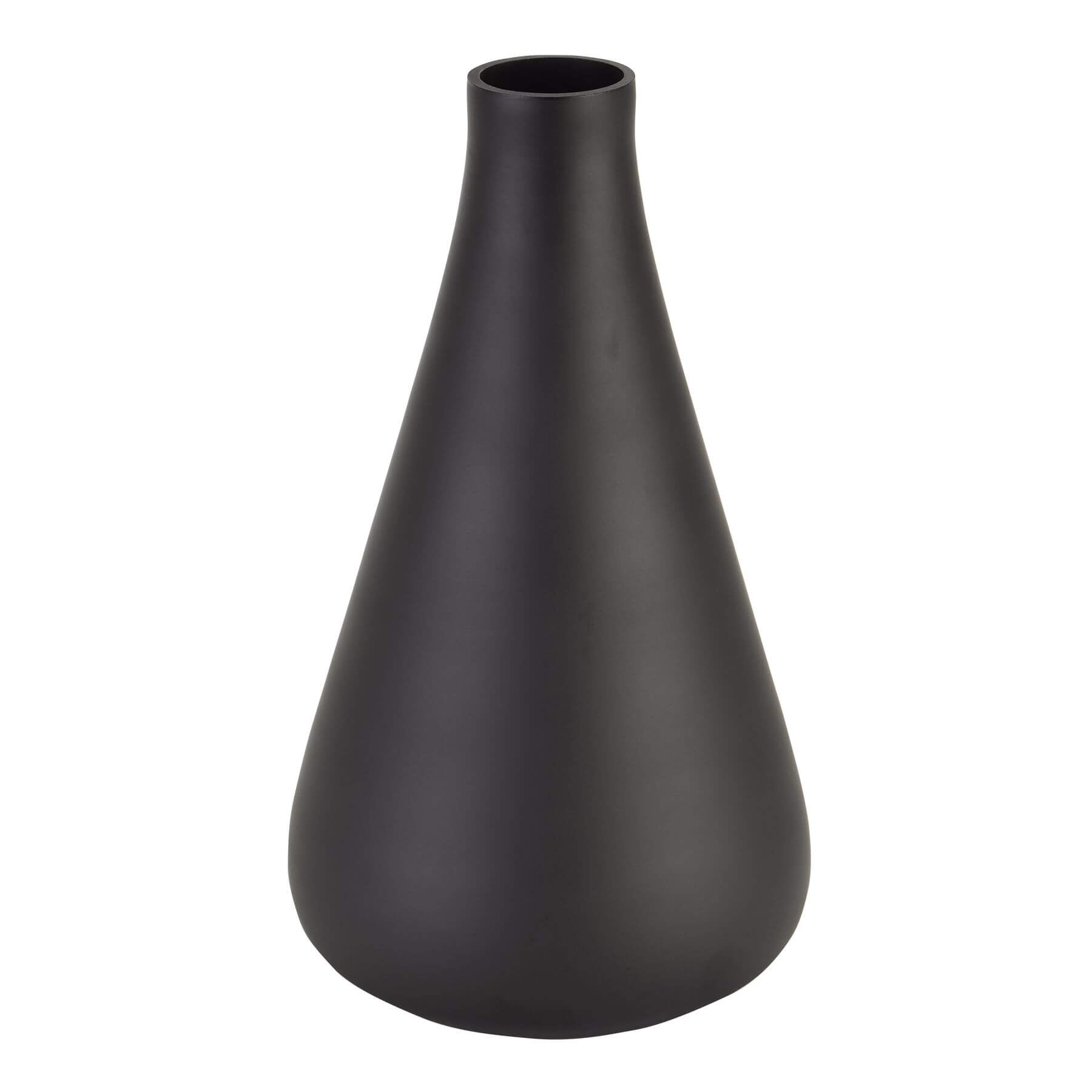 Elegant Black Tall Tapered Glass Vase | Modern Home Decor