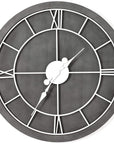 Large Grey Skeleton Wall Clock