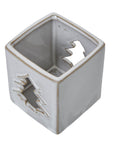 White Ceramic Tree Tealight Holder for Candlelight Glow