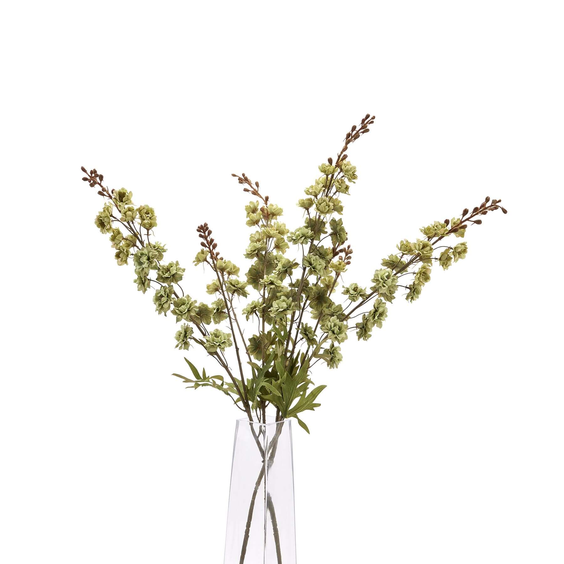 Slender green artificial hops stem, 86cm tall, lifelike plastic foliage for modern home decor by sostter at brixbailey.com