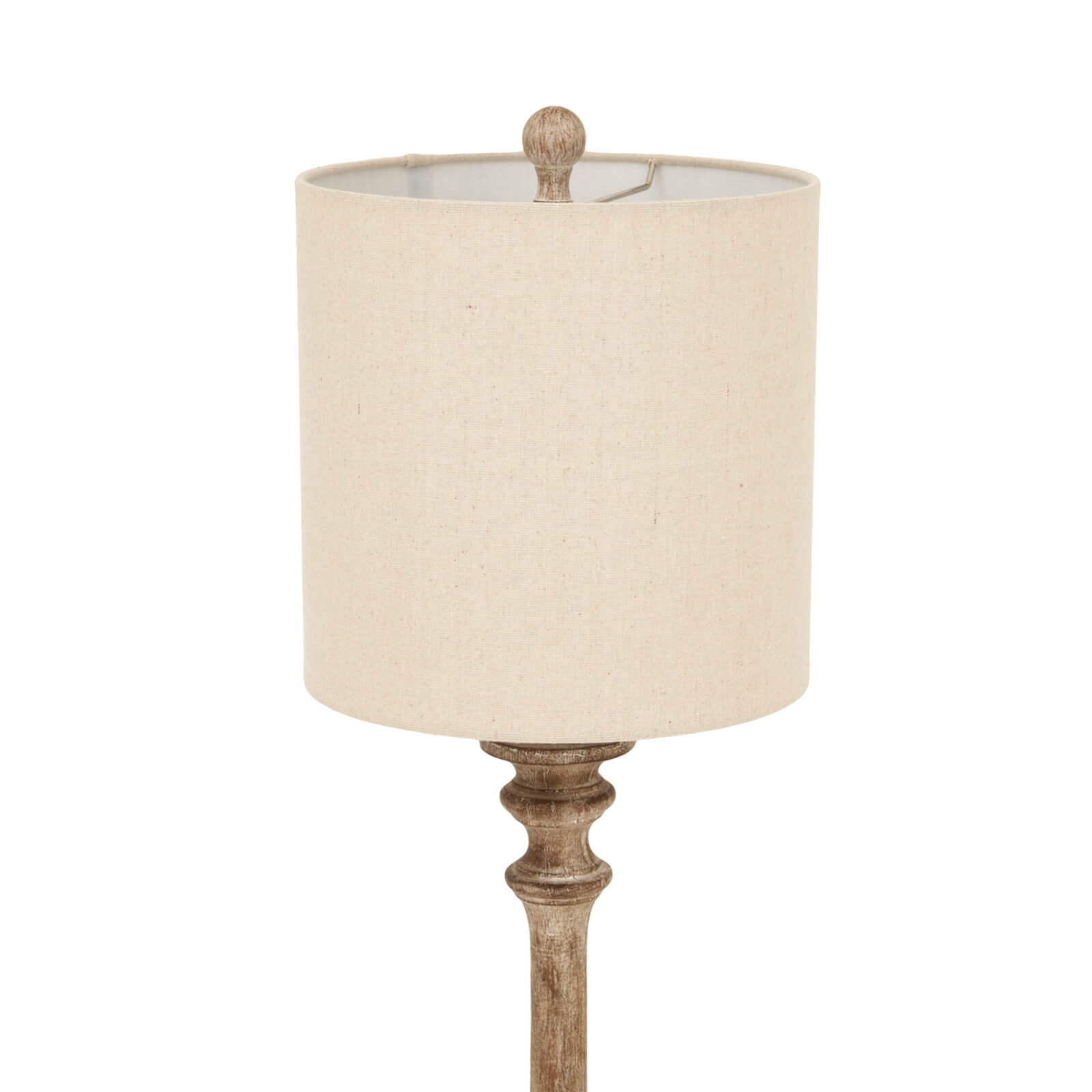 Elegant Pallido Candlestick Lamp | Linen Shade for Timeless Style