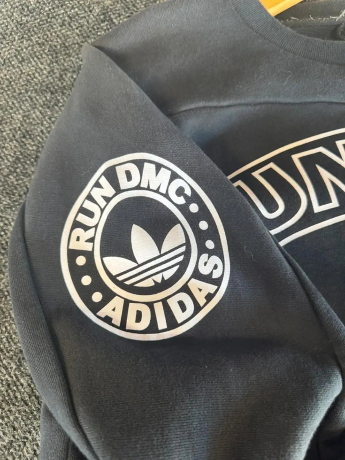Vintage Adidas Originals Run DMC Jumper Sweatshirt Medium 