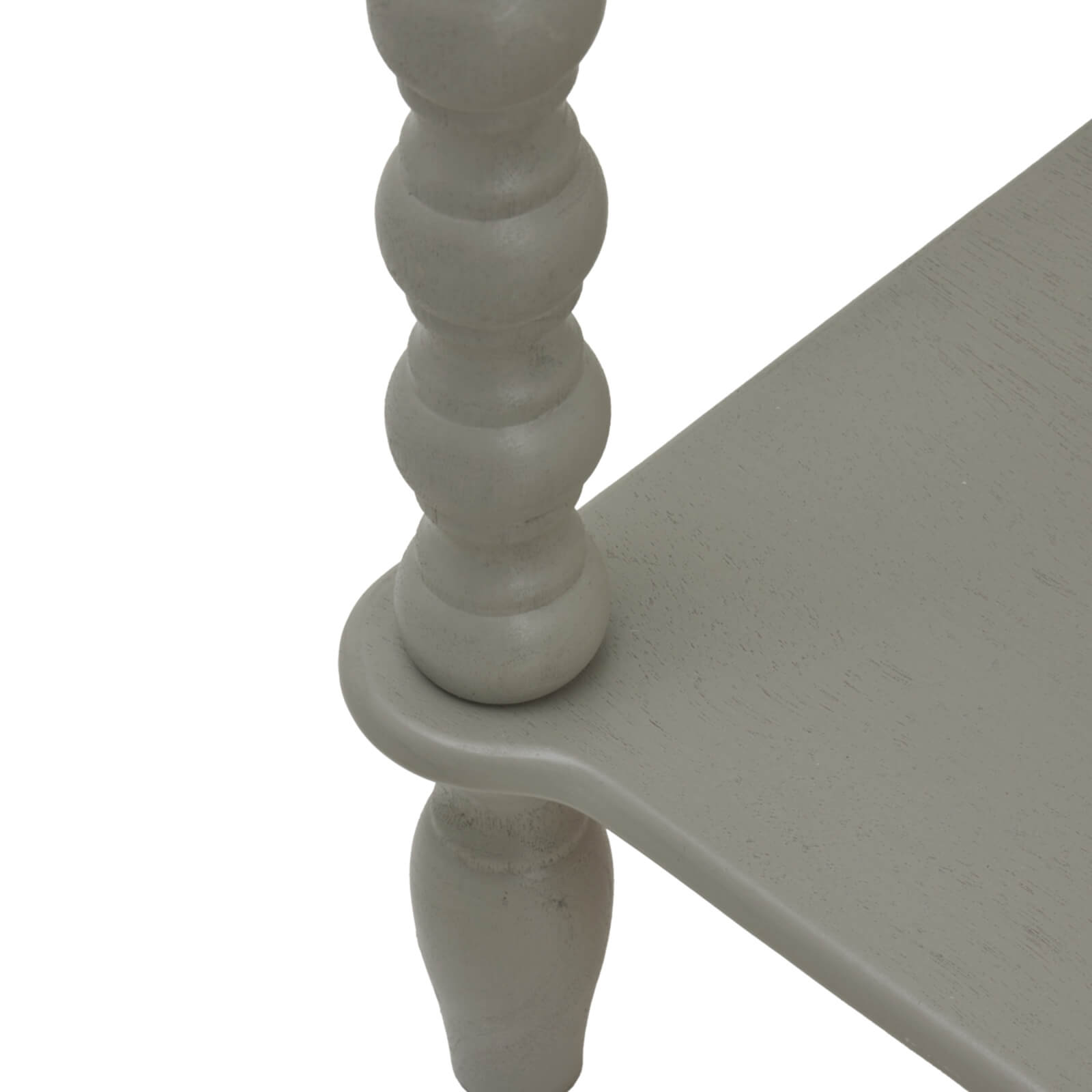 Spindle Leg Console Table with Two Drawers in Warm Grey