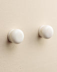 Nidhi White Stone Oval Drawer Knobs